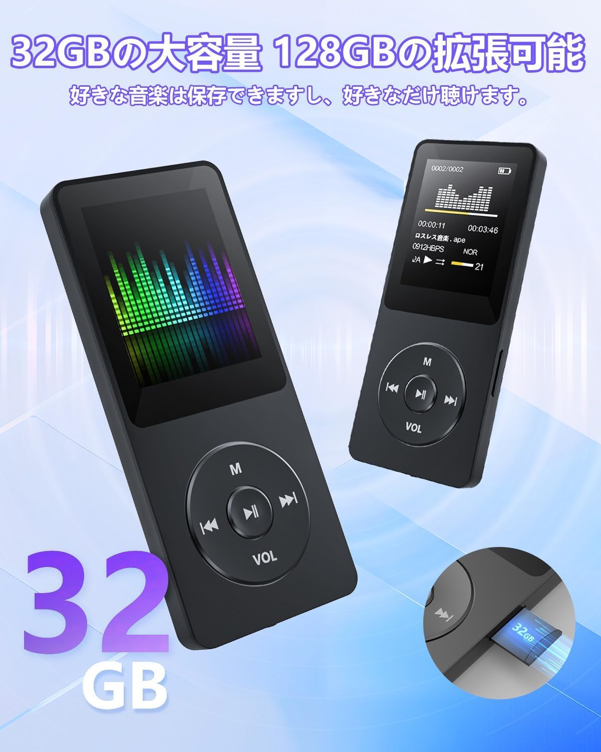 Amazon.co.jp: 【2025年 新型 人気】 COXZD MP3プレイヤー Bluetooth5